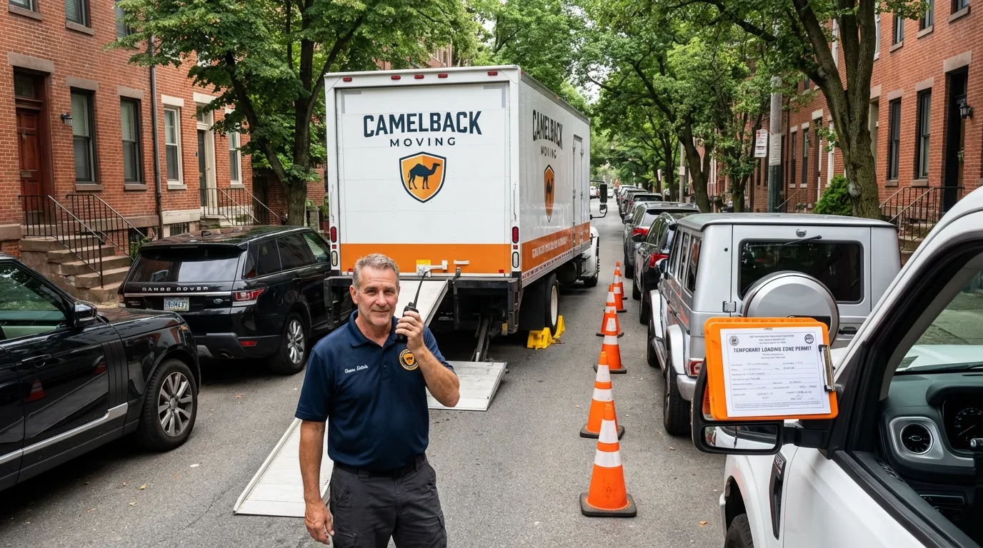 City street loading permit setup in North Bergen, NJ